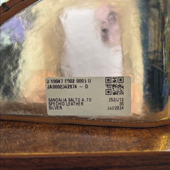 Farm Rio Sample Silver Wedge Mule Sandal - Picture 5 of 14